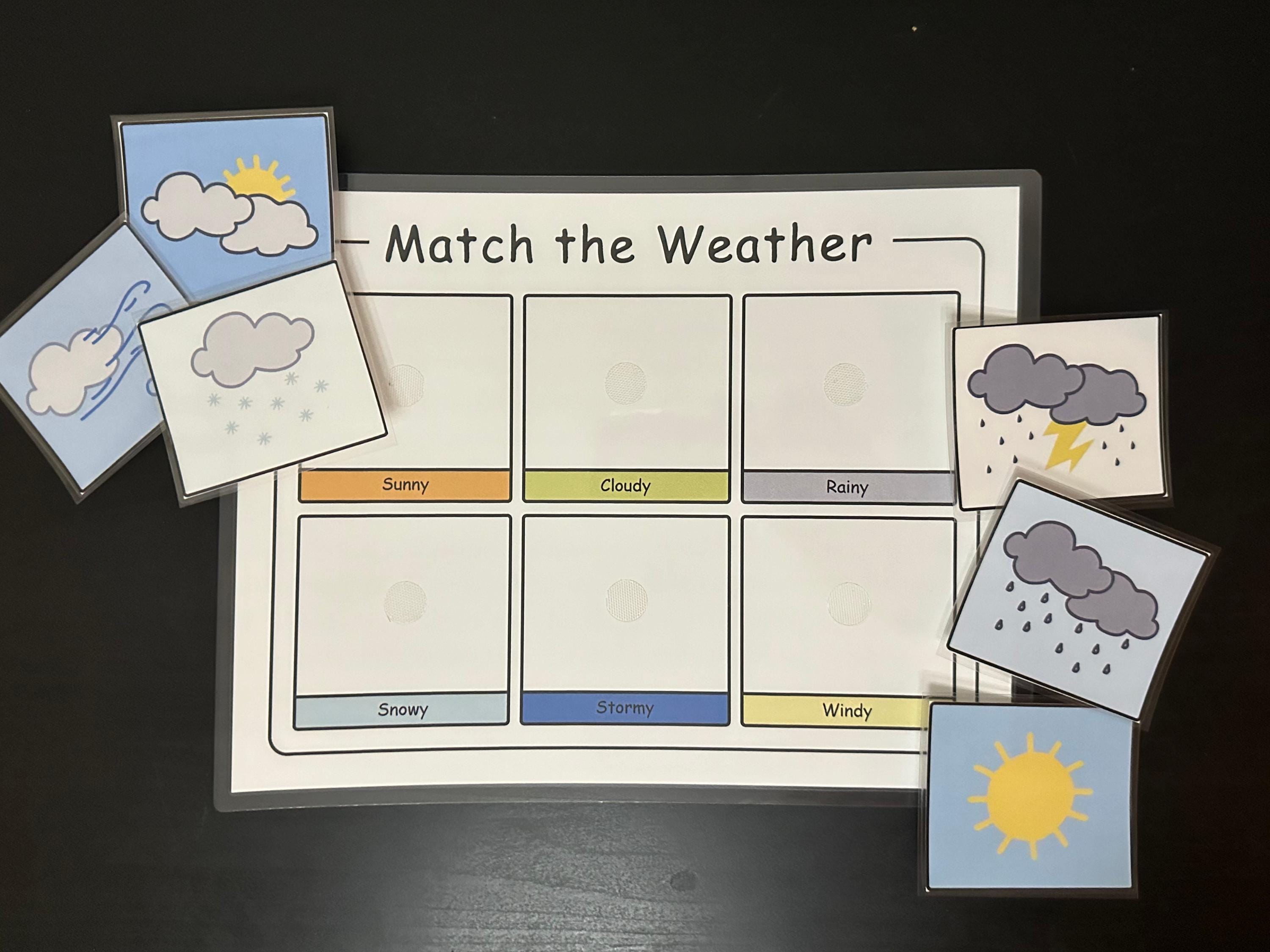 Weather Matching - Printable Busy Book Activity for Preschool ...