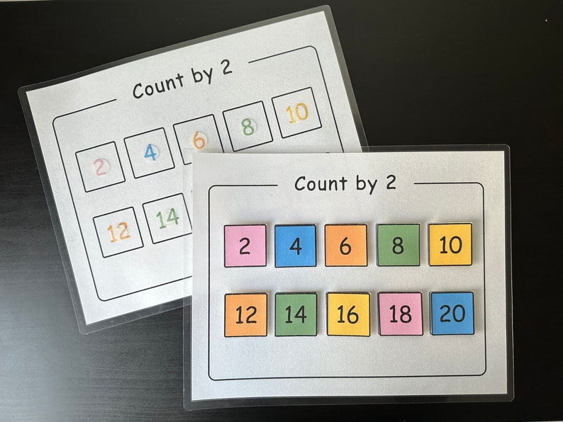 Count by 2 Number Matching Puzzle - Preschool Homeschool or ...