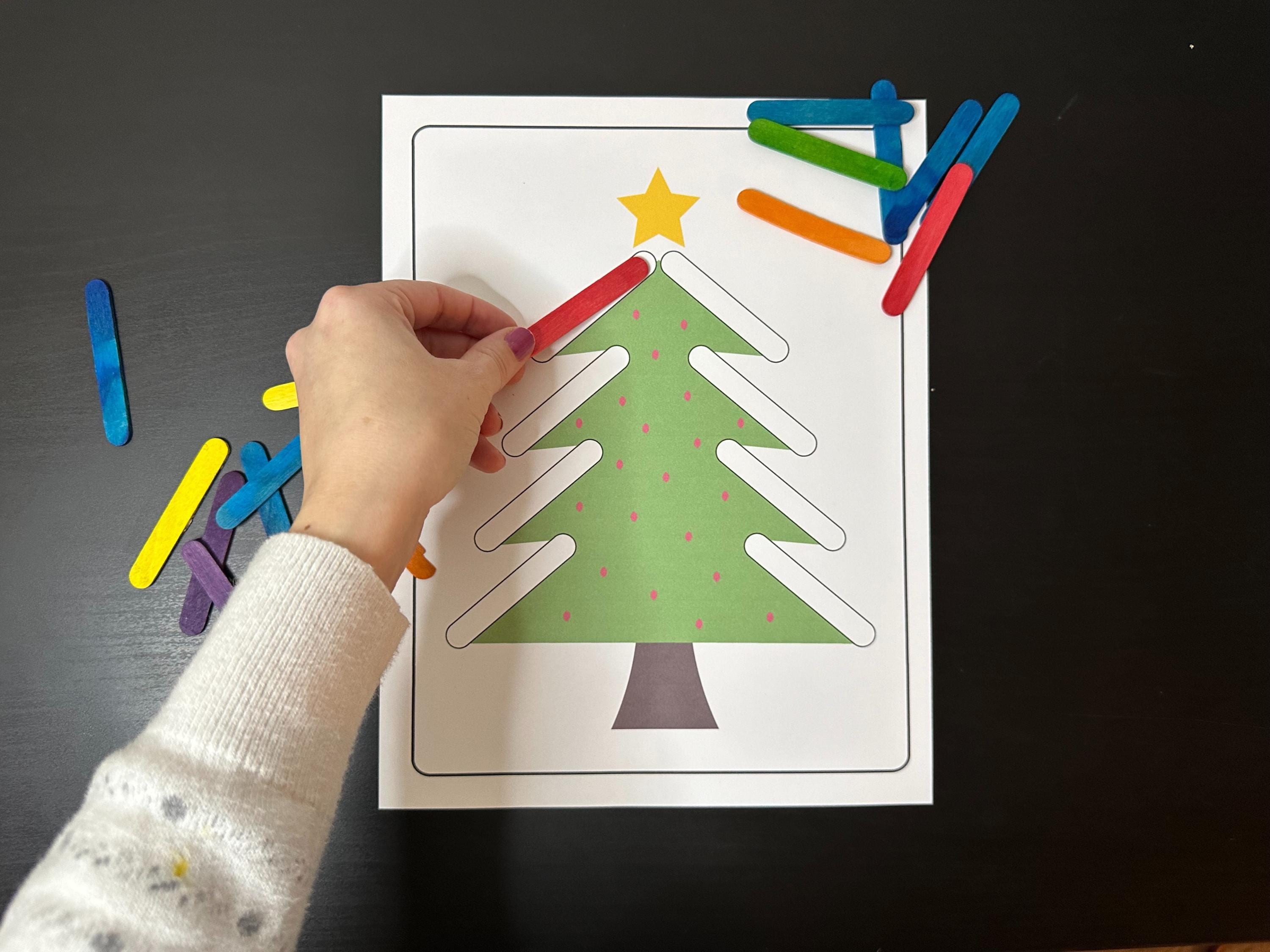 43 Dive into Fun with These Easy Popsicle Stick Crafts for Kids 23 Christmas Tree Popsicle Stick Activity - Winter Activity for Kids -…