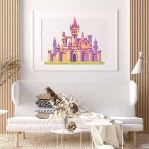 Printable Princess Wall Art, Princess Castle Wall Decor, Princess ...