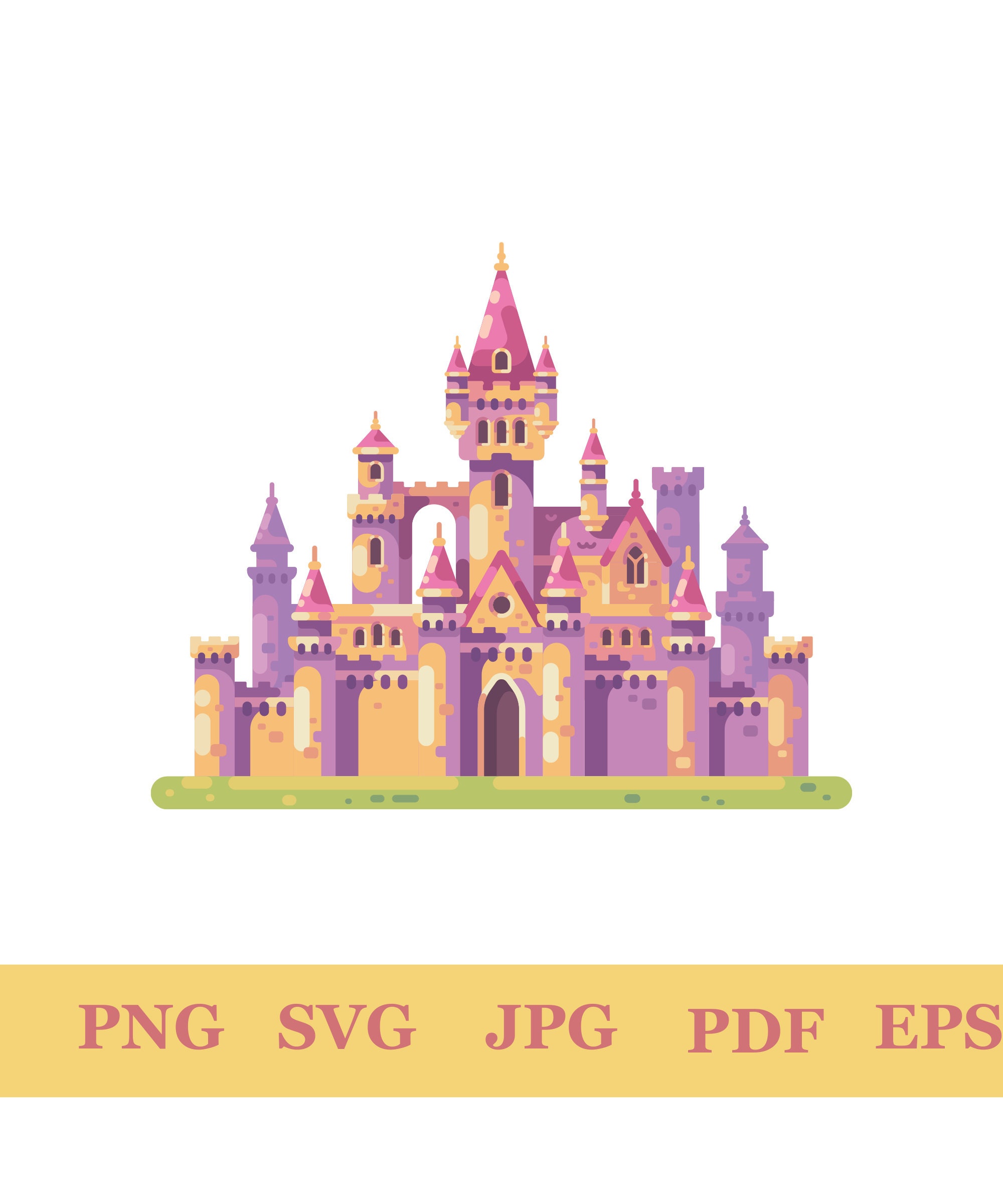 Printable Princess Wall Art, Princess Castle Wall Decor, Princess ...