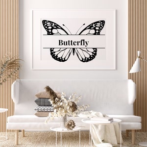 Butterfly print, Butterfly Wall Art, Butterfly Art, Butterfly sketch, Butterfly print, Printable Wall Art, instant download 8x10, home decor