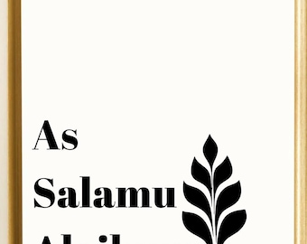 As Salamu Alaikum Islamic Wall Art |  Home Decor  printable art (Digital Download)