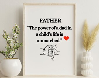 Father’s Day Printable Art | Dad and Child Hands Wall Art | Fatherhood Gift | Minimalist Family Decor | Father’s Day Gift | Digital Download