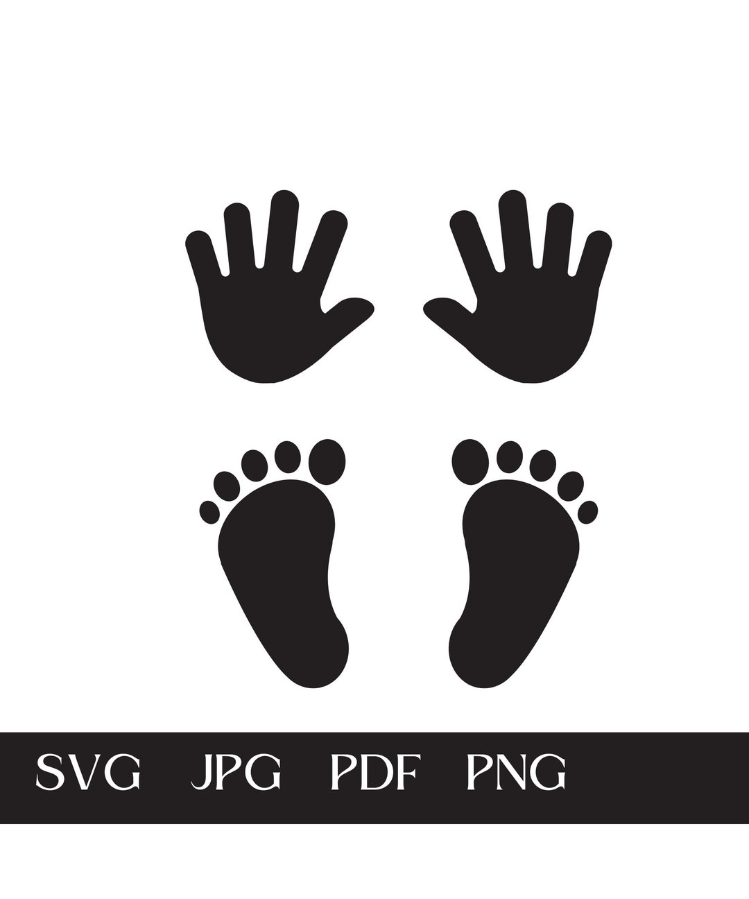 Baby Hand and Footprint Inkless Kit Stamp Pad With 2 Cardstock Pieces