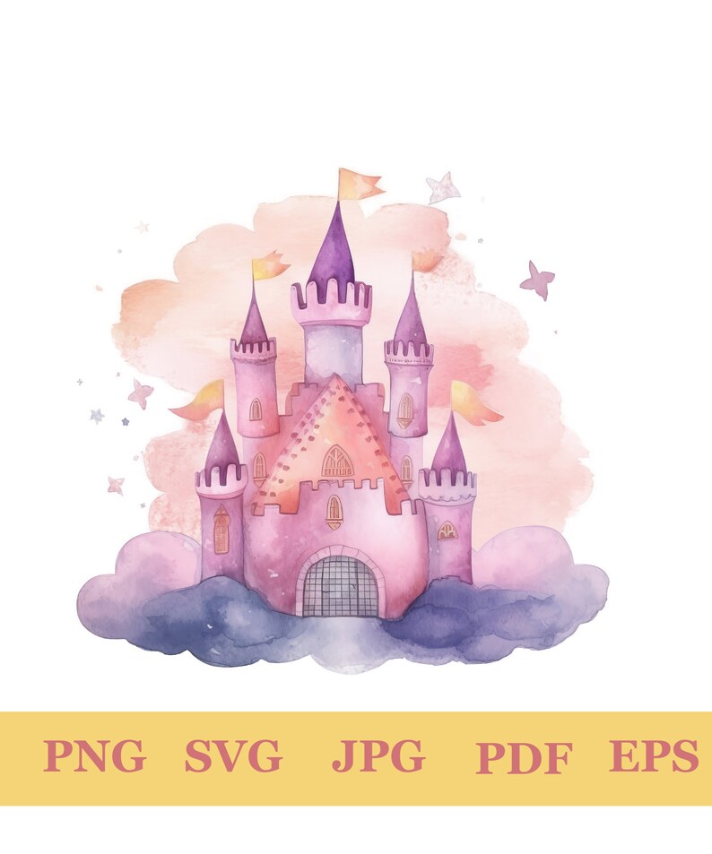 Printable Princess Wall Art, Princess Castle Wall Decor, Princess ...