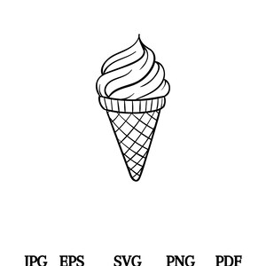 Ice-cream cone, instant downloads, PNG, EPS, dxf, jpg digital download