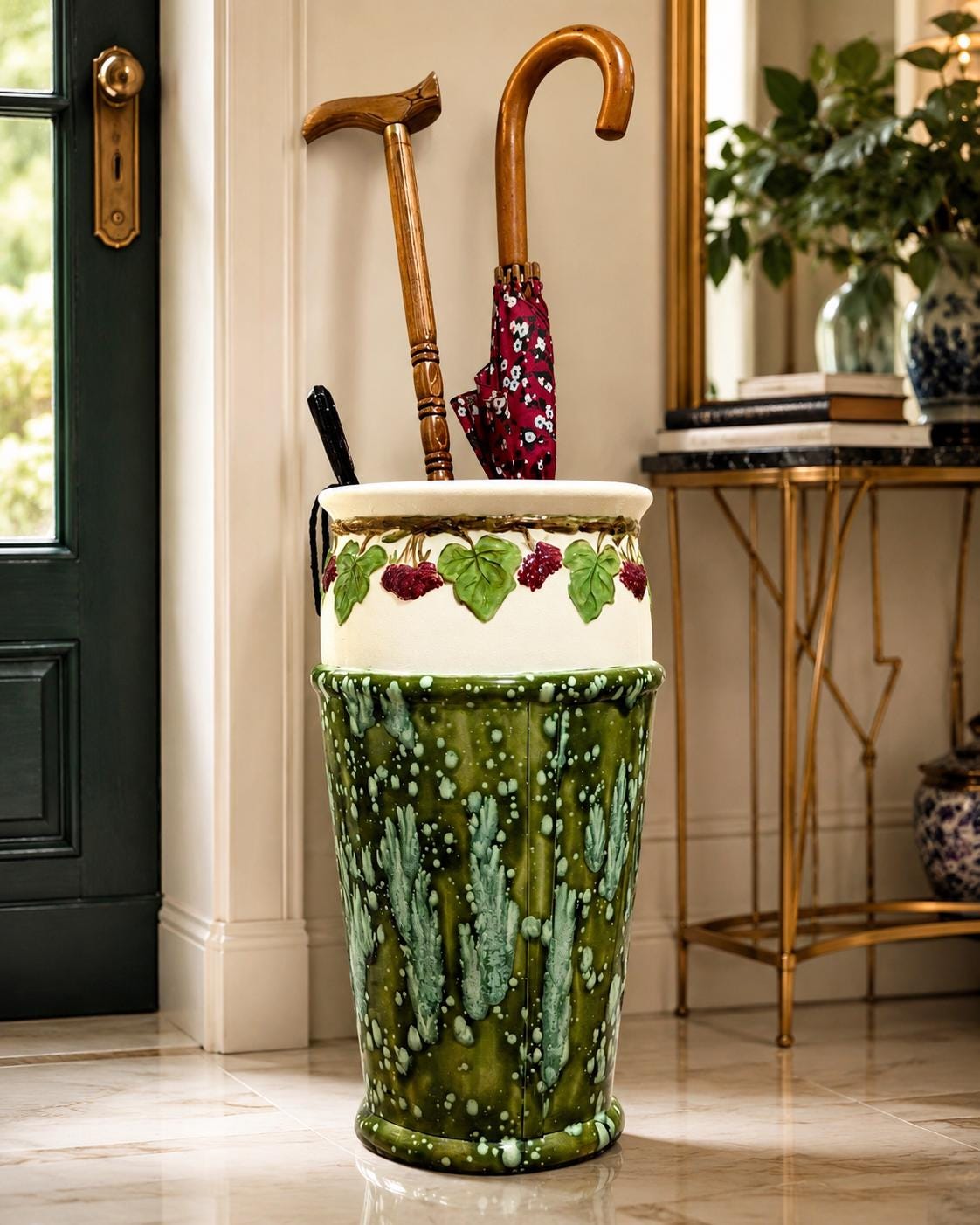 Vintage Pottery Umbrella Stand - Etsy