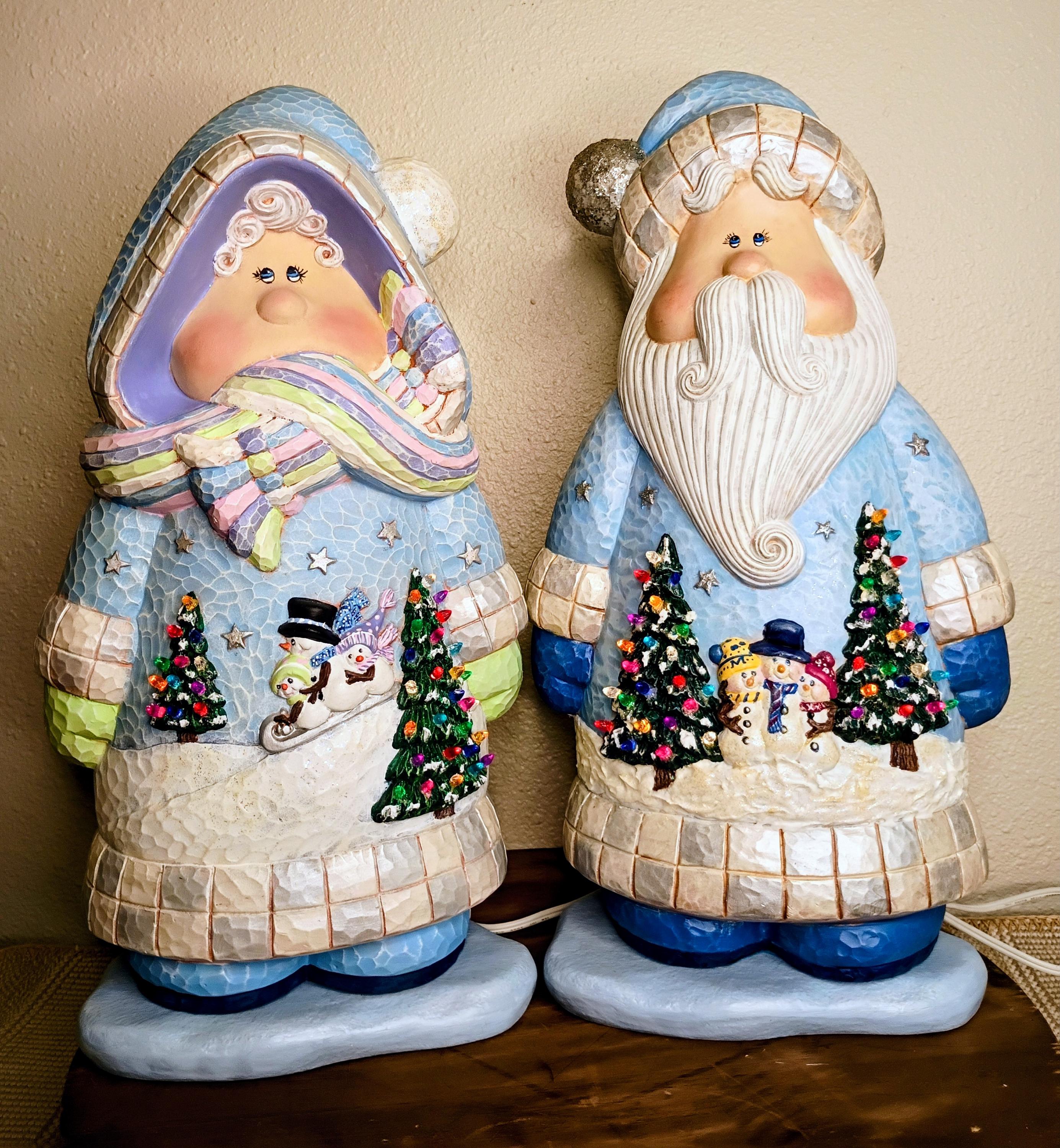 Santa Claus ランプ Xmas ライト christmas 置物 レア 27 Inch Santa