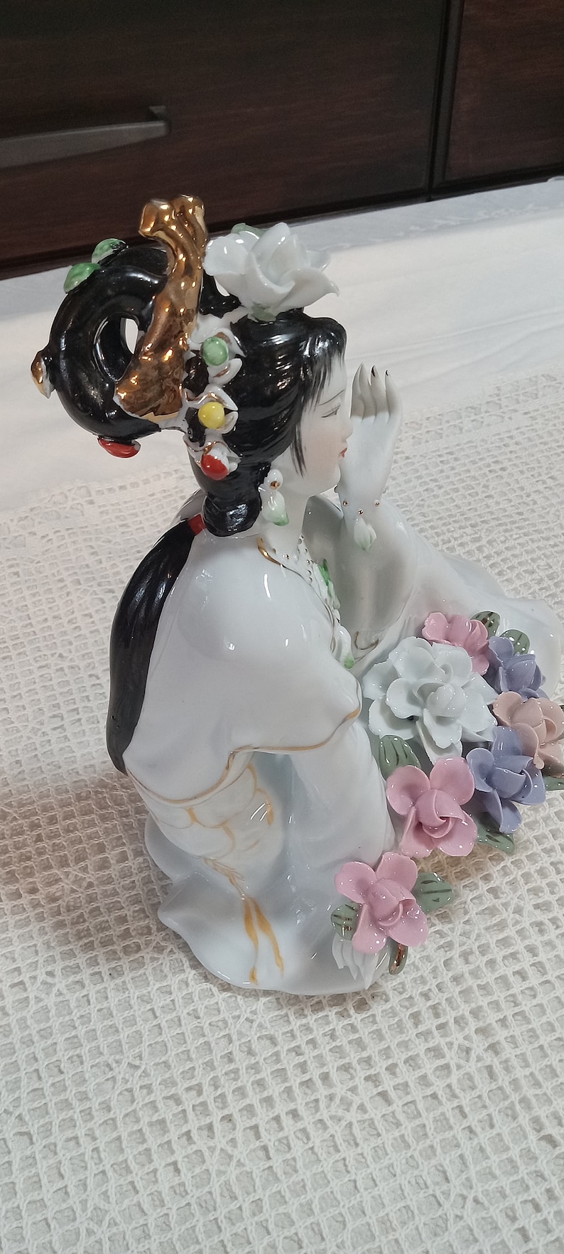 Vintage Porcelain Geisha Figurine Etsy