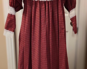 Vintage Ms Clause Dress 70s Hilda Hawaii Muumuu Prairie Dress Never Worn! Size Small Medium