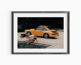 Porsche Poster, Photography Prints, Vintage Porsche, Retro Car Print, Porsche Wall Art, Car Photography, Museum Quality Photography Poster