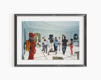 Affiche de l'Odyssée de l'espace de 2001, film de Stanley Kubrick, dans les coulisses, affiche de film de 2001, affiche de film de Kubrick, impression photo de qualité musée