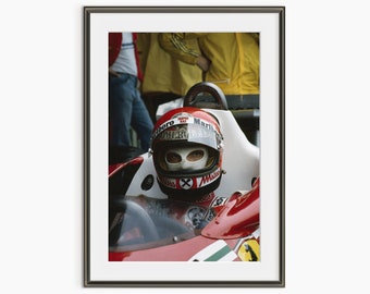 Formula One Print, Car Racer Poster, Niki Lauda Print, Formula 1 Pilot, Formula One Legends, Photography Prints, Museum Quality Photo Print