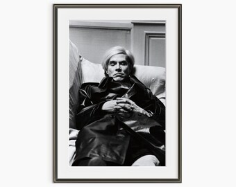 Andy Warhol Poster, Helmut Newton, Photography Print, Andy Warhol Photo, Black White Poster, Director Poster, Museum Quality Photo Art Print