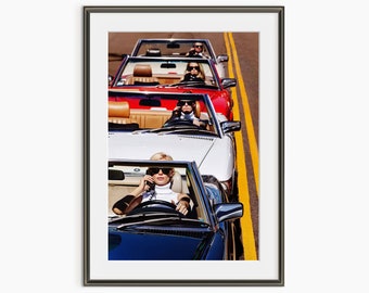 Lady Fahrer, Fotografie Drucke, Tony Kelly, Oldtimer Poster, Kunstfotografie, Vintage Auto Drucke, Fotografie Poster in Museumsqualität