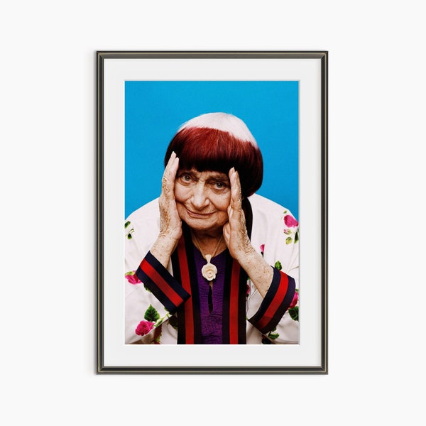 Agnès Varda's Poster, Feminist Cinema Icon, Agnes Varda's Old Age, Agnès Varda Portrait, Woman Film Director, Museum Quality Photo Print