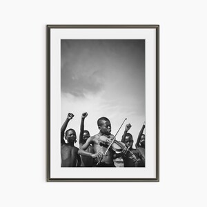 Songs of Freedom, Photography Prints, Michael Aboya, Violin, Music Poster, Black and White Wall Art, Museum Quality Photography Poster