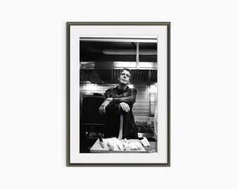 Anthony Bourdain, Fotografiedrucke, Koch, Küchenwandkunst, Kochposter, Schwarz-Weiß-Wandkunst, Fotografieposter in Museumsqualität