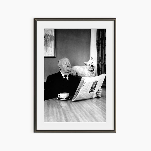 Alfred Hitchcock, Sarah, Photography Prints, Sealyham Terrier, Hitchcock Poster, Black and White Wall Art, Museum Quality Photography Poster