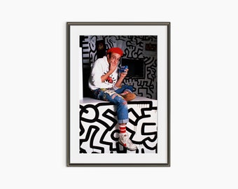 Affiche Keith Haring, tirages photographiques, Keith Haring, tirages vintage, tirage Keith Haring, affiche rétro, affiche photographie de qualité musée