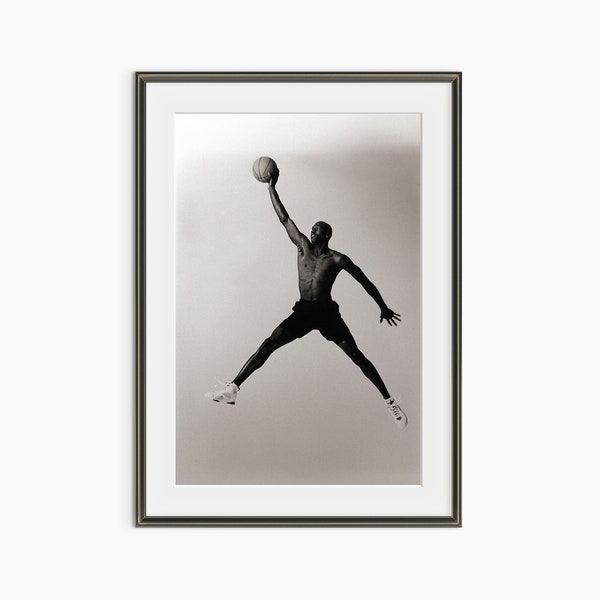 Michael Jordan, Photography Print, Basketball Poster, Jordan Wall Art, Black and White Wall Art, Museum Quality Photography Poster
