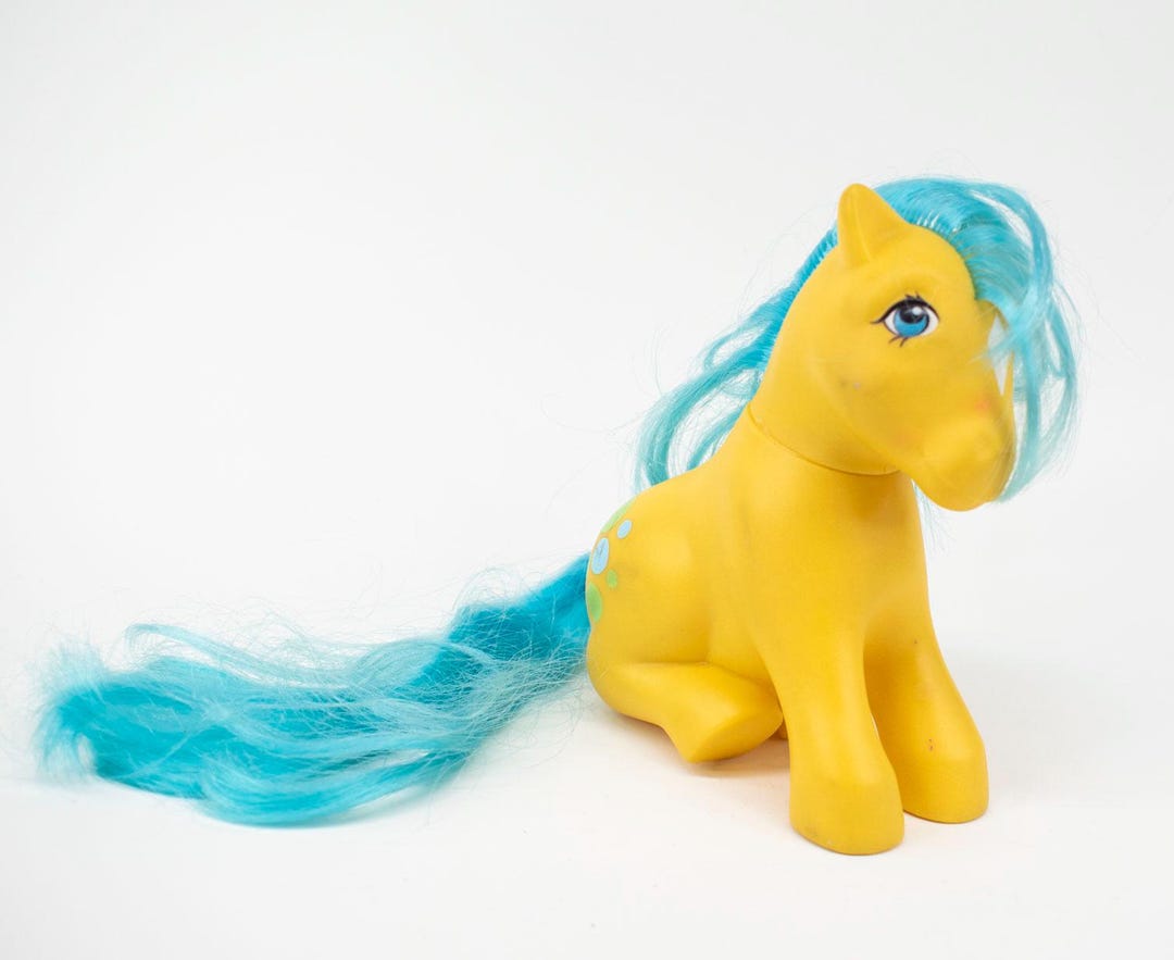 Vintage 1983 My Little Pony G1 BUBBLES Earth Pony Sitting W Concave ...