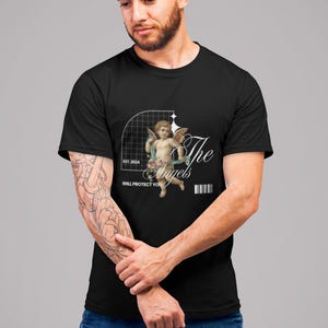 Angel Cherubs Unisex T-Shirt, Guardian Angels Tee, Spiritual Heavenly Shirt, Angelic Design Top, Religious Graphic Tee