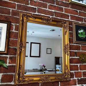 Gothic Ornate Mirror –Gold Antique Baroque Style Vintage Decor