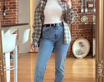 90s Jeans straight leg high waisted women's pants vintage fashion
