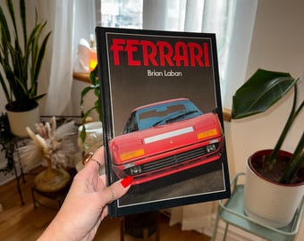 Vintage Ferrari book 90s retro sports car memorabilia