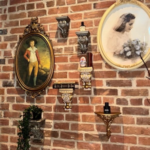 Victorian shelf Sconces vintage gold gallery wall decor goth gothic baroque