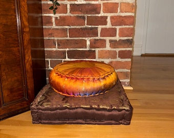 Meditation floor pillow colorful boho reading nook zen decor handmade Indonesia