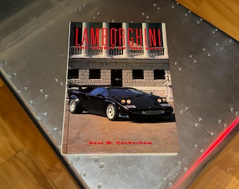 Vintage Lamborghini book 80s 90s retro sports car memorabilia
