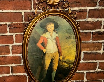 Antique Frame Victorian Boy Dark Academia Decor vintage Baroque gothic wall Art