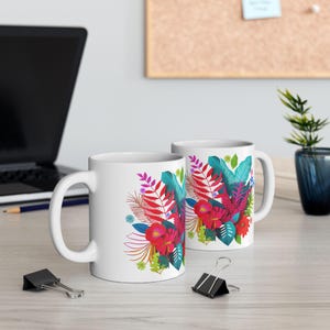 Vibrant Floral Ceramic Mug - Perfect for Coffee Lovers, Gifts, Home Decor, Tea Enthusiasts, Mother&#39;s Day