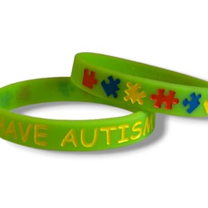 2x Ich habe Autismus Armbänder Alarm Unterstützung Bewusstsein Armband Kinder Erwachsene Größen Armband