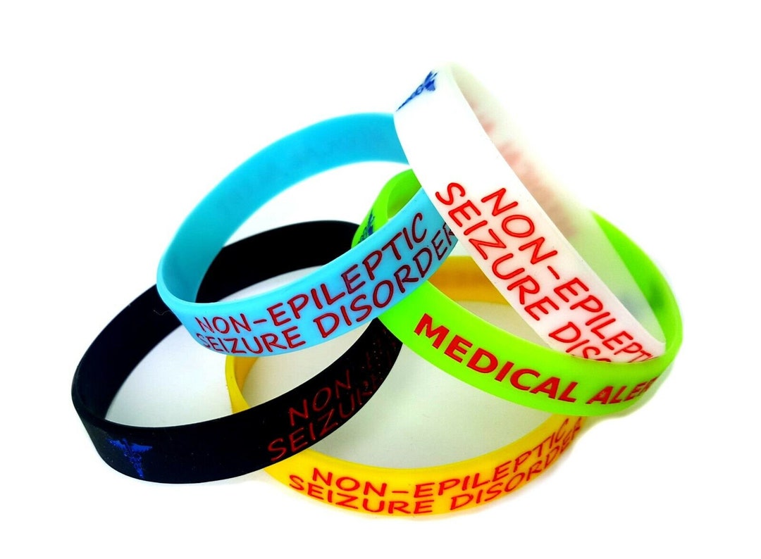 5x SEIZURE Disorder Non Epileptic Epilepsy Wristband Medical Awareness