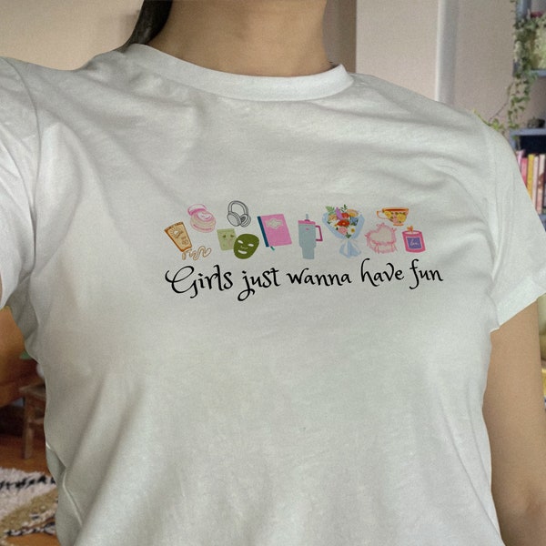 Girls Just Wanna Have Fun Baby Tee, I Am Just A Girl Y2K Baby Tee, Love Y2K Baby Tee, Coquette 90s