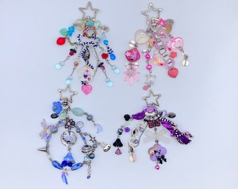 Whimsi-Sanrio Klutter Keychains- kawaii, y2k, maximalist, inspired handmade jewelry