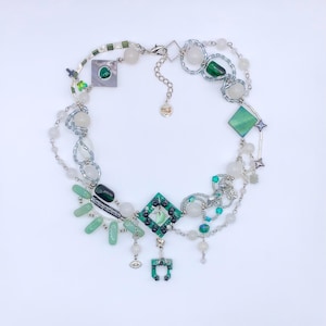 Eye of Nebula IC 1295 Necklace- cybercore, post-apocalyptic, steampunk, recycled computer, contemporary, inspired handmade jewelry