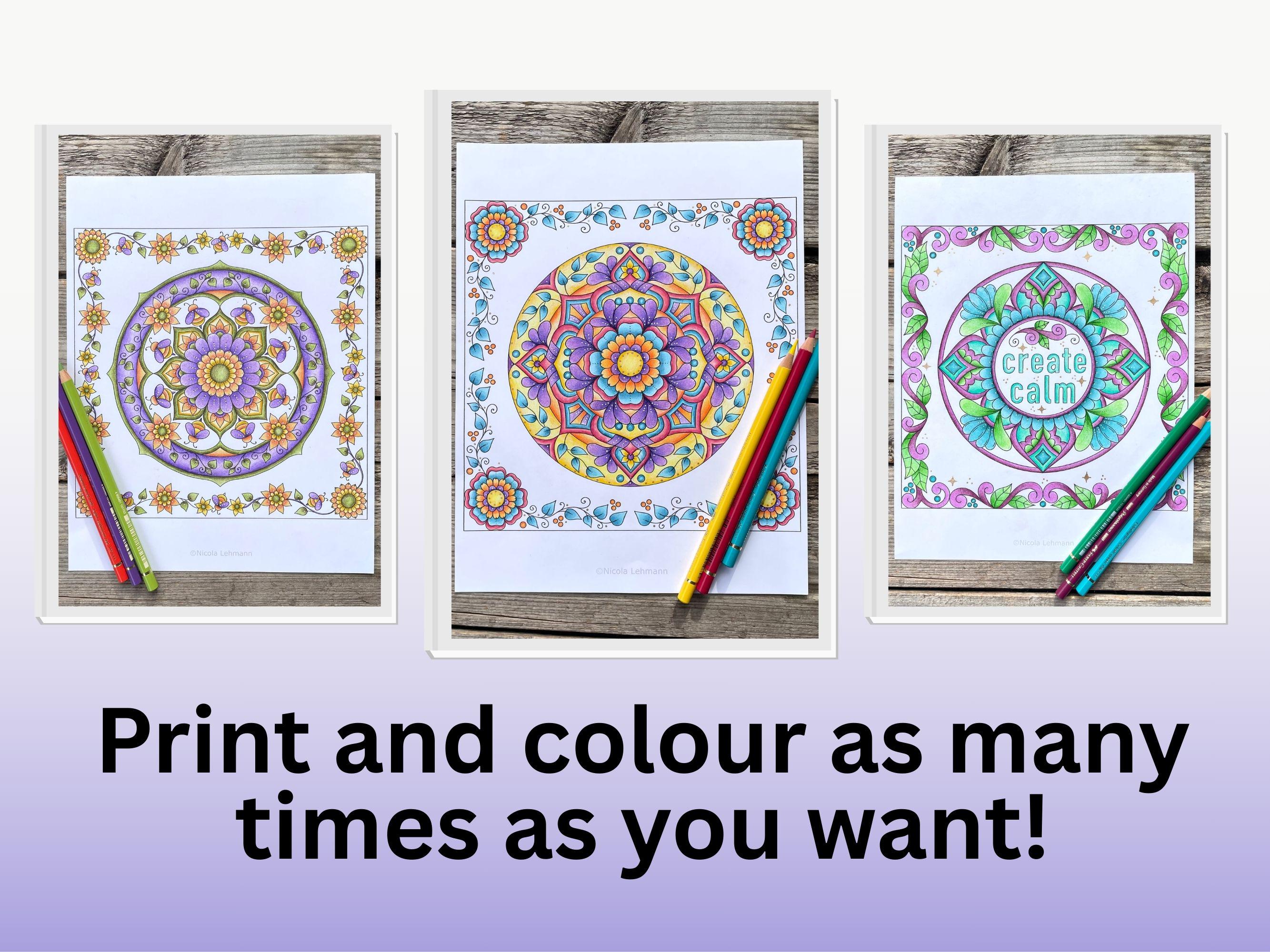 Mandalas With Beautiful Borders Volume 1 - Etsy
