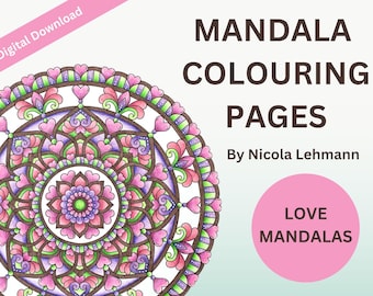 Mandala Colouring Pages: Love Mandalas
