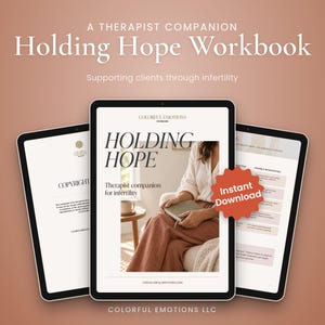 Infertility Therapist Workbook | Holding Hope Clinician Companion | Fertility Counseling Resource | CBT ACT DBT-Informed Therapy Tools