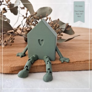 STL-bestand FLEXI-FRIENDS Huis met Hart