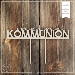 Fichier laser Cake Topper Ma Communion