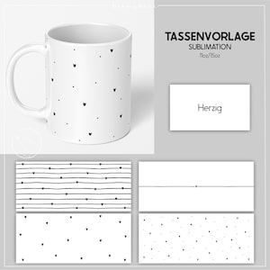 Sublimationsdatei TASSENVORLAGE Herzig