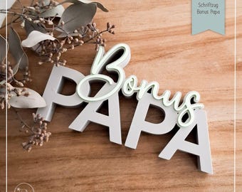 STL file lettering Bonus Papa