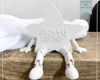 STL file FLEXI-FRIENDS star merry christmas