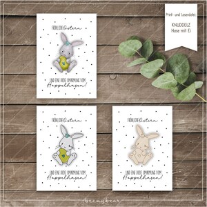 Print-/Laserdatei KNUDDELZ Hase mit Ei